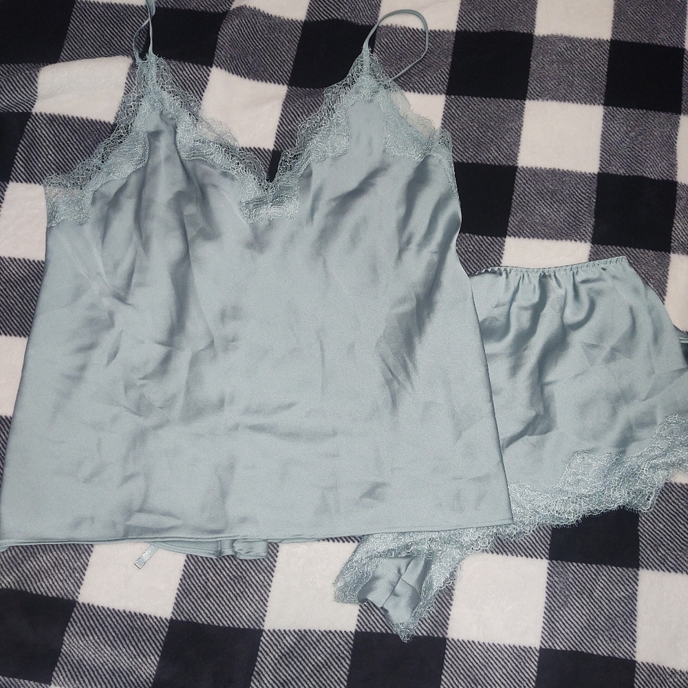 Victoria Secret Satin Lace Cami Set